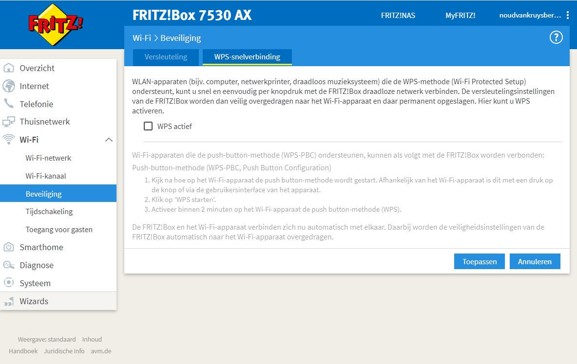 Fritzbox wps