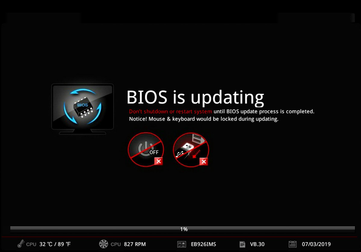 BIOS update nodig