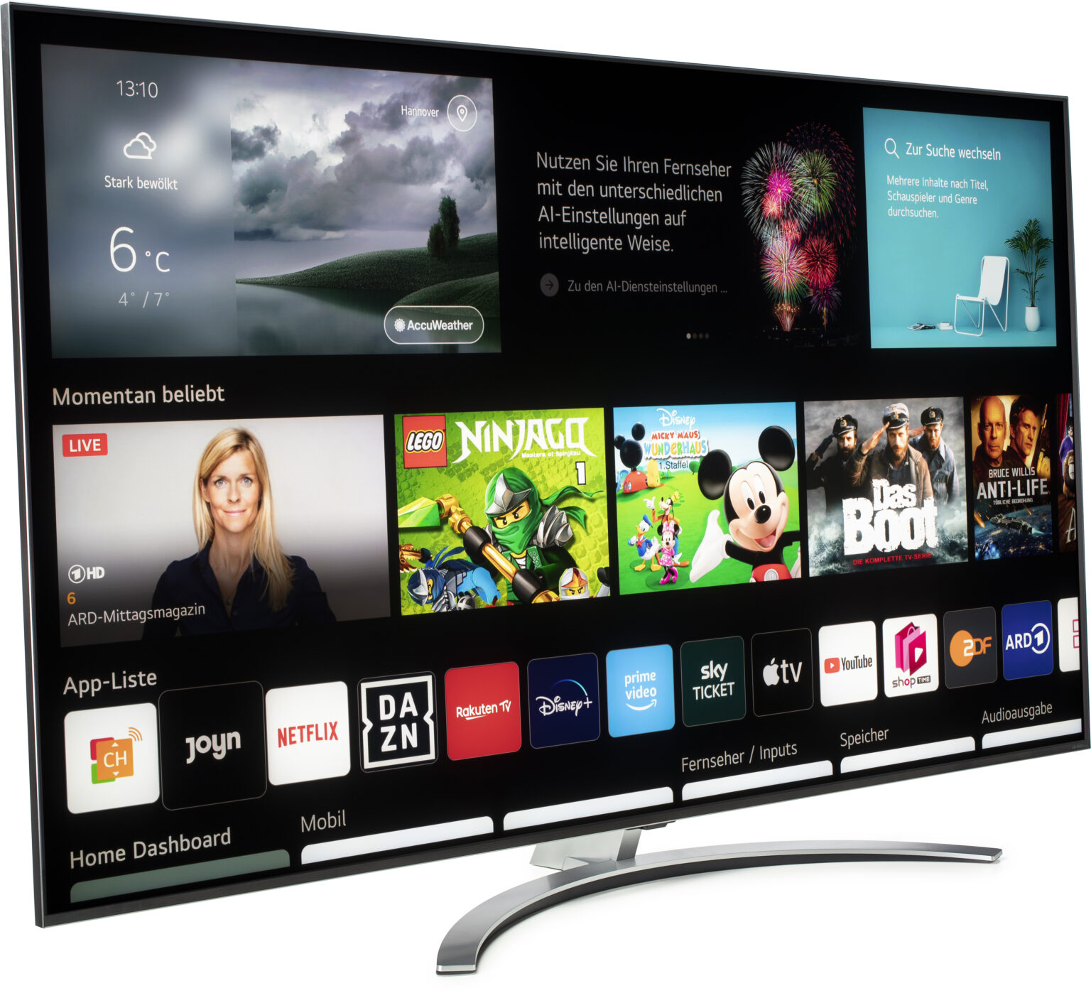 miniLED vs OLED LG QNED 8K 75QNED999PB review c't