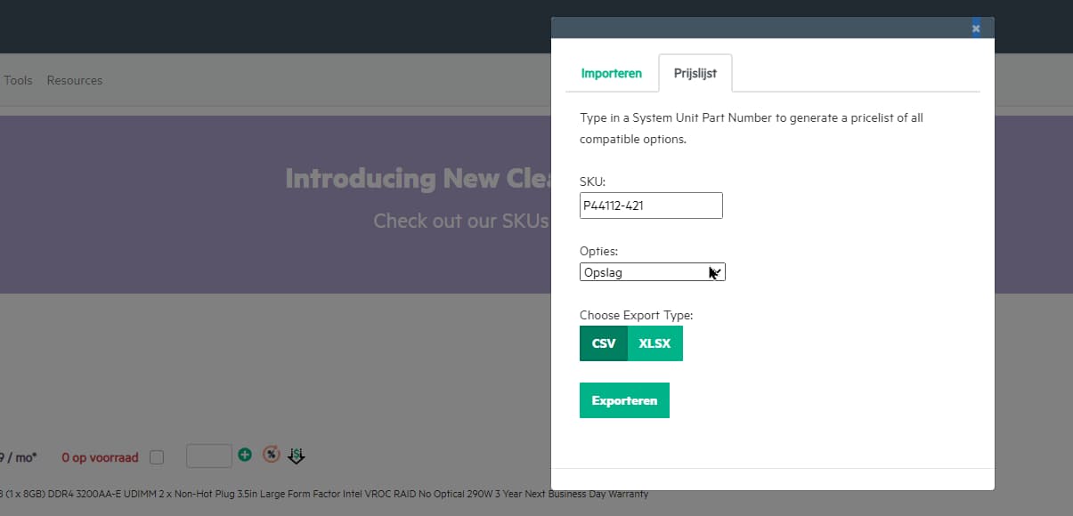 iQuote tools voor server samenstellen
