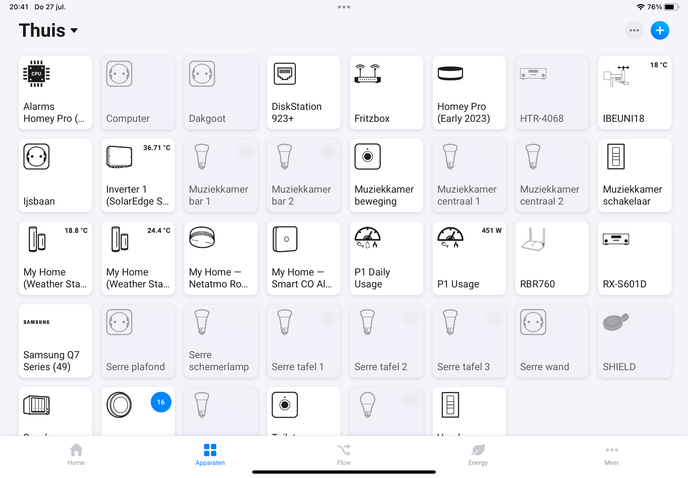 Homey Pro Early 2023 apparaten