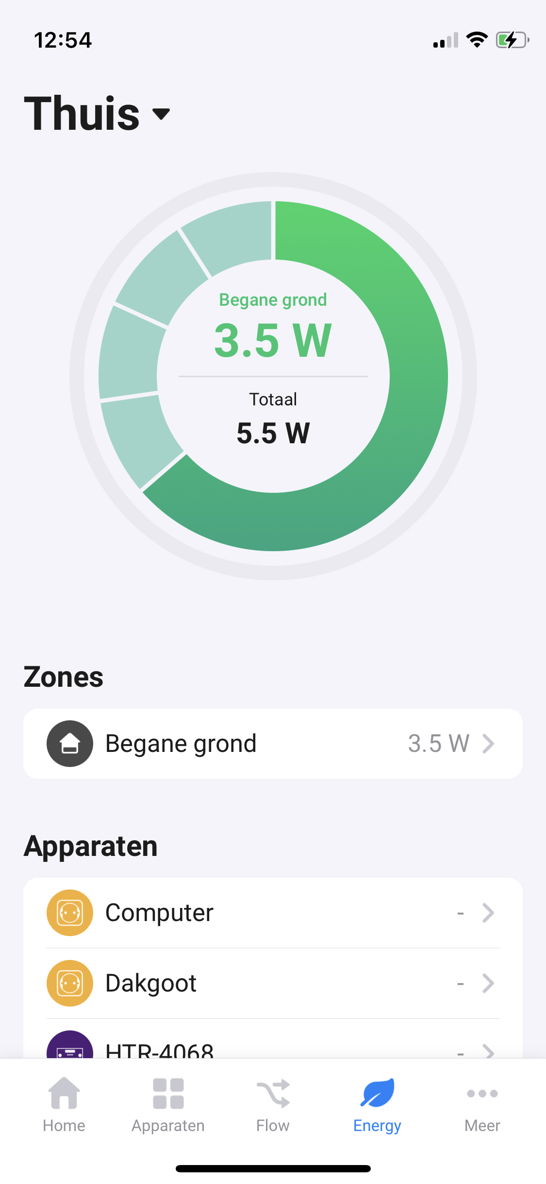 Homey Pro Early 2023 energie