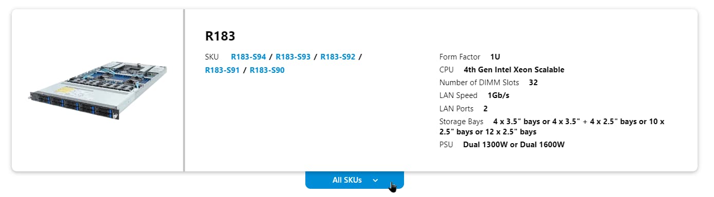 Gigabyte server met Intel Xeon Scalable 4th Gen