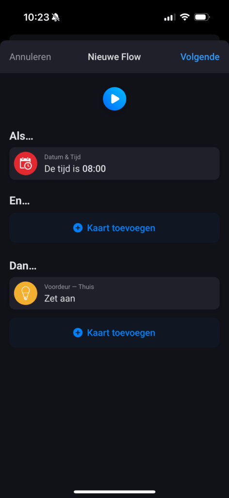 Met een flow maak je een automatisering aan in de vorm van Als… (En…) Dan…