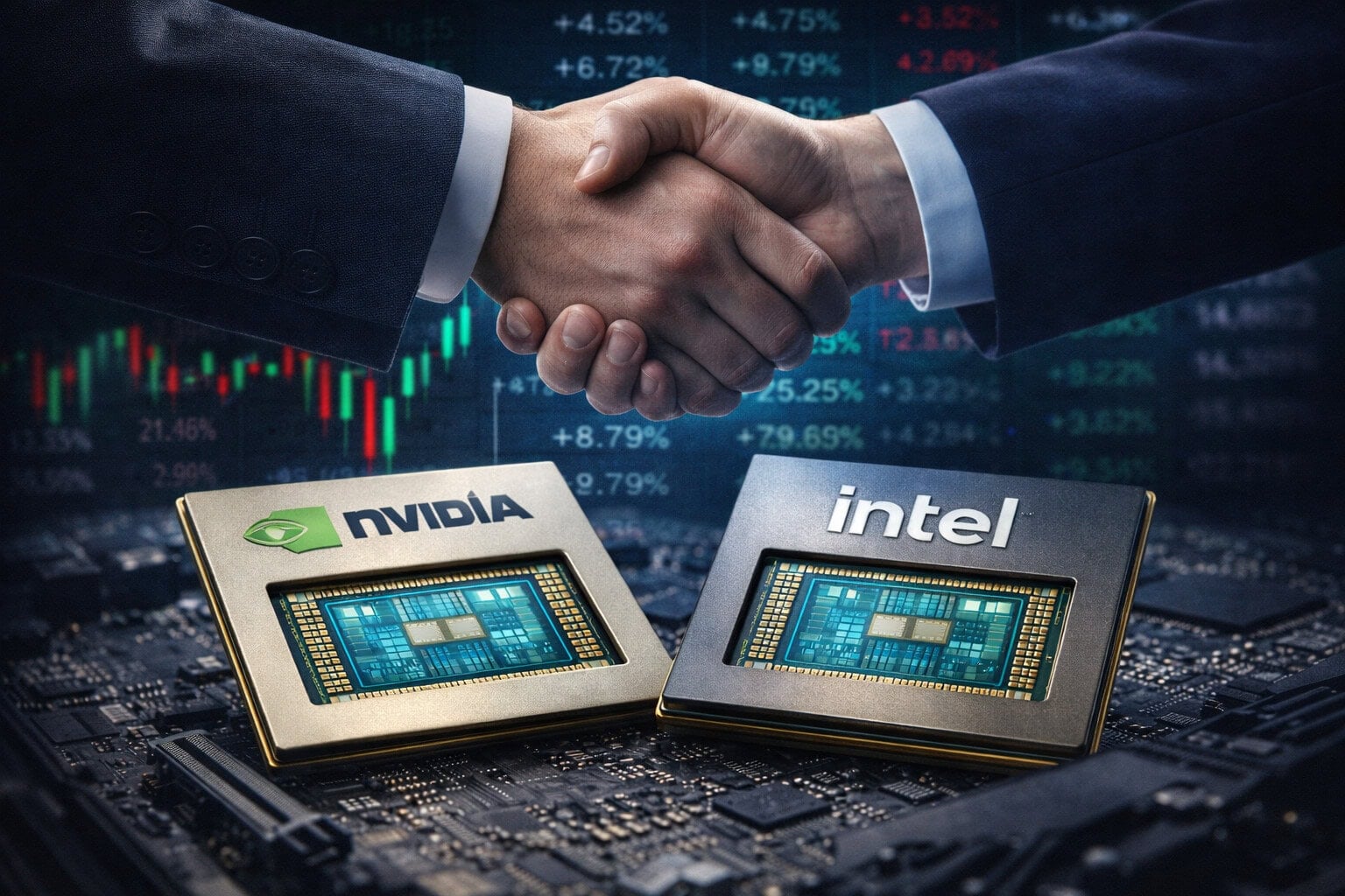Cover voor Nvidia investeert miljarden in Intel