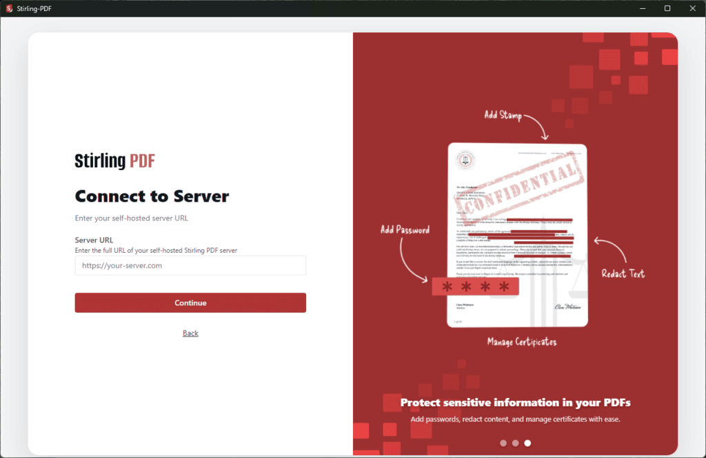 stirpdf self-hosted server stirling pdf 2.0