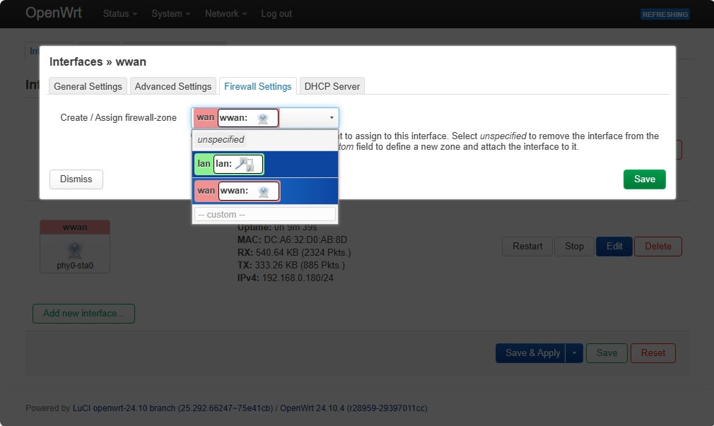 OpenWrt-router voor meerdere netwerken - lan