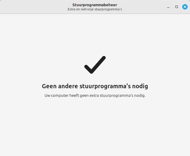 opensource werken met Linux Mint - drivers