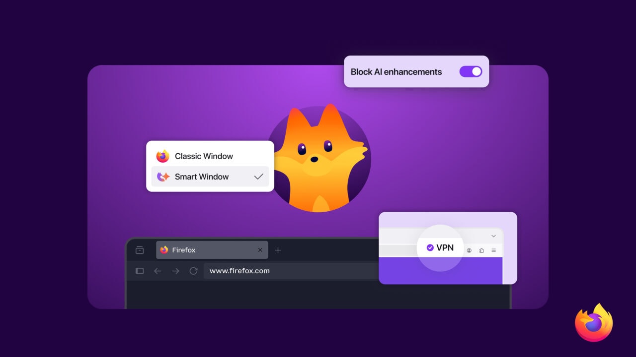 Cover voor Mozilla breidt Firefox uit met ingebouwde VPN en nieuwe AI-functies