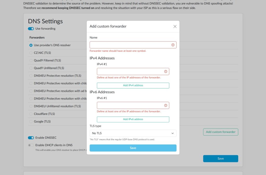Kies een DNS-resolver&nbsp;uit de lijst of voeg een eigen DNS-dienst in.&nbsp;