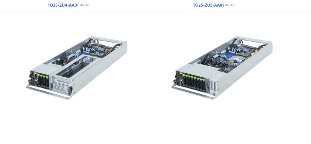 GIGABYTE TO25-ZU4 en GIGABYTE TO25-ZU5 