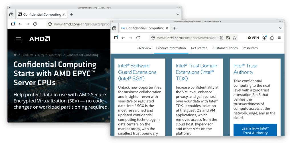 Confidential Computing trusted-computing-Intel SGX-AMD SEV