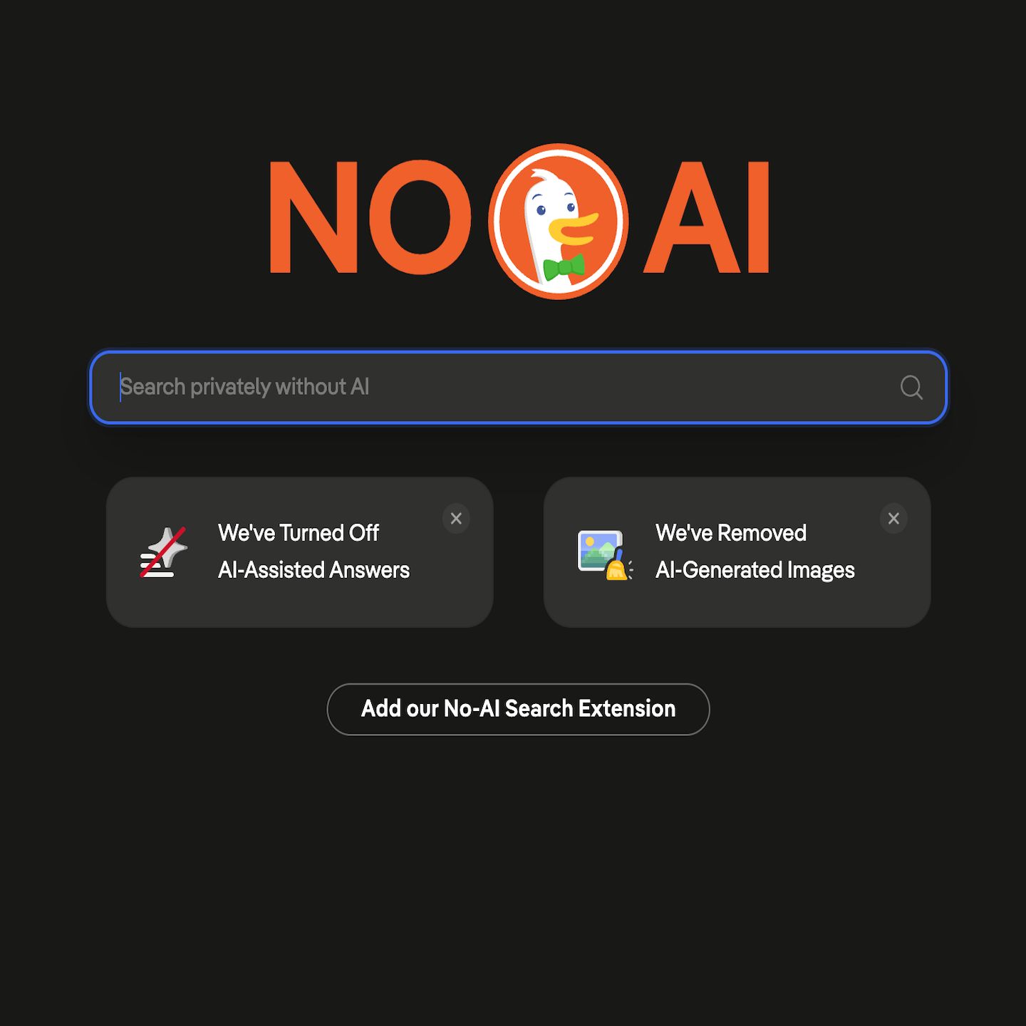 Cover voor DuckDuckGo speelt in op AI-moeheid met ‘No AI Search’