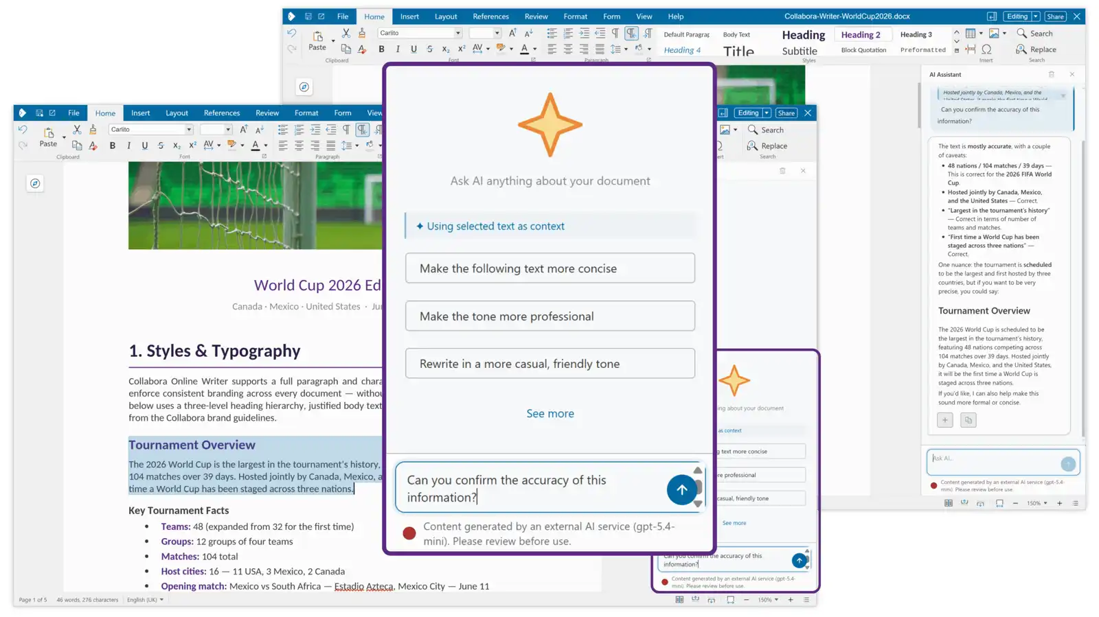 thumbnail voor Gratis Microsoft Office-alternatief Collabora Online breidt strijd uit met AI