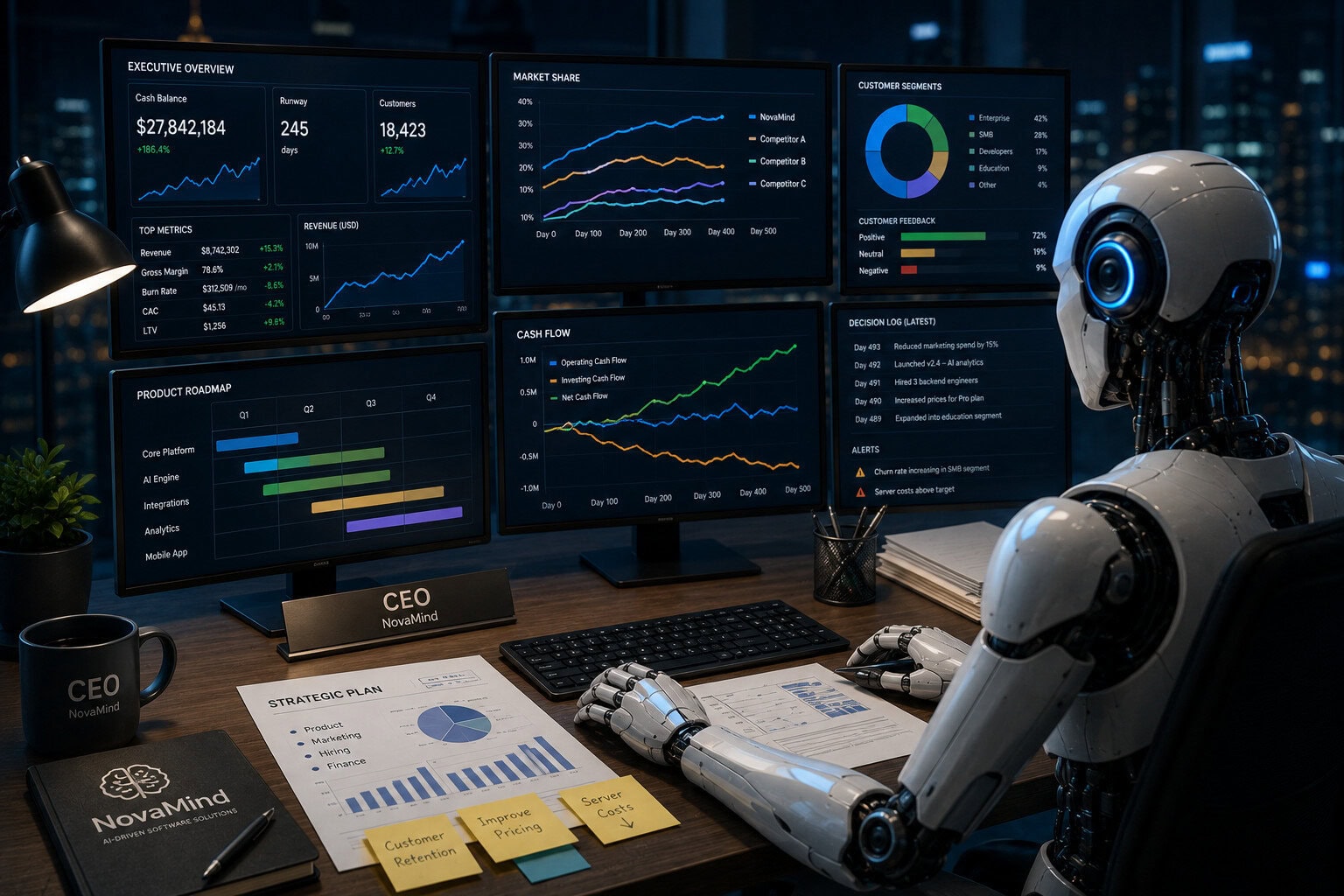 Cover voor AI als CEO: de meeste taalmodellen falen in start-upsimulatie
