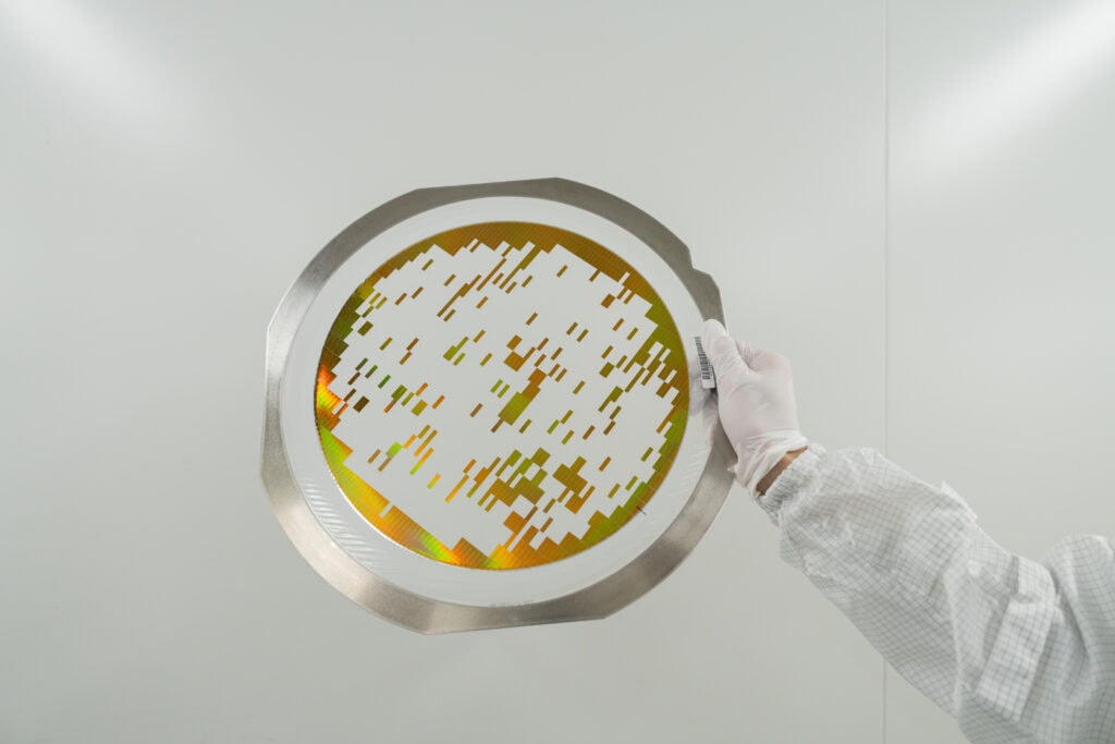 markeringen in de wafer voor dies geven een indruk van het rendement