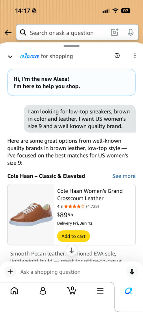 pers-inl amazon alexa for shopping