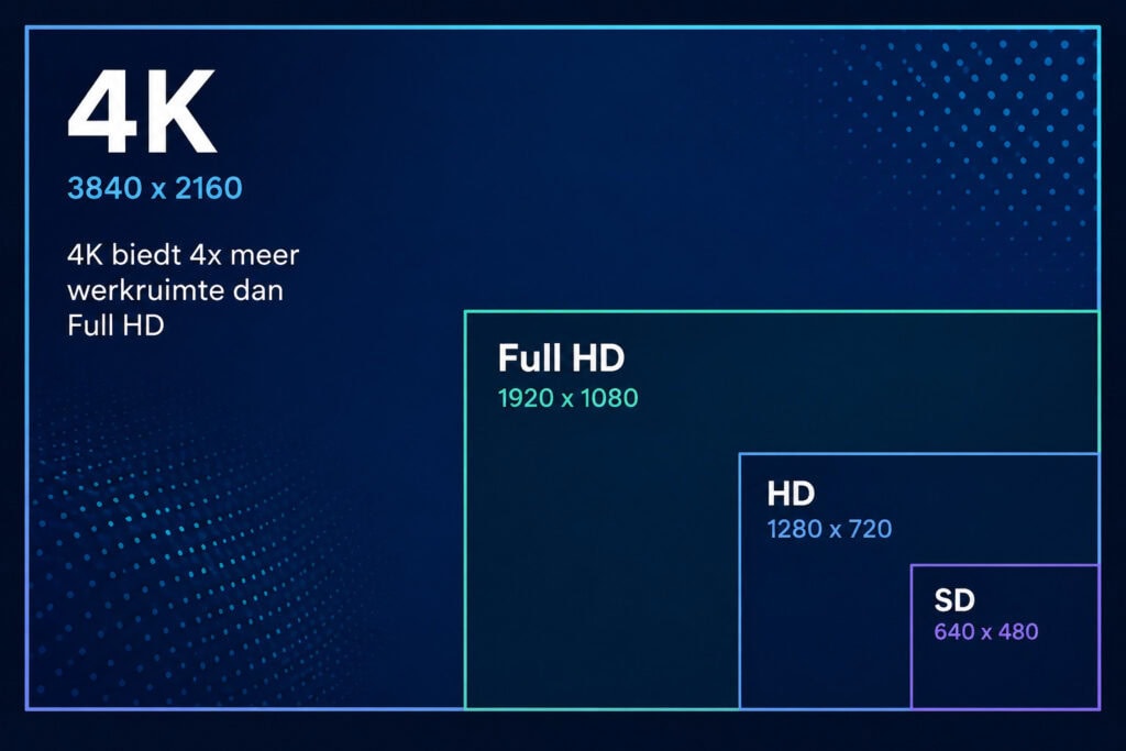 professionele monitor 4K resolutie voor werkruimte