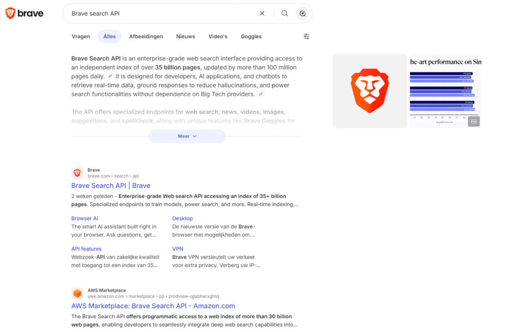 Brave API voor andere aanbieders
