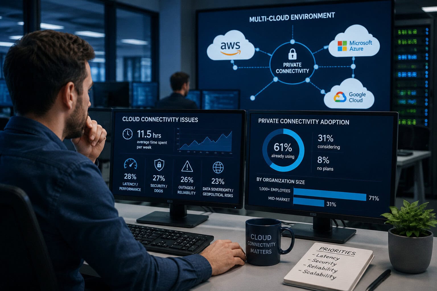 Cover voor Cloudconnectiviteit kost IT-afdelingen veel tijd blijkt uit onderzoek
