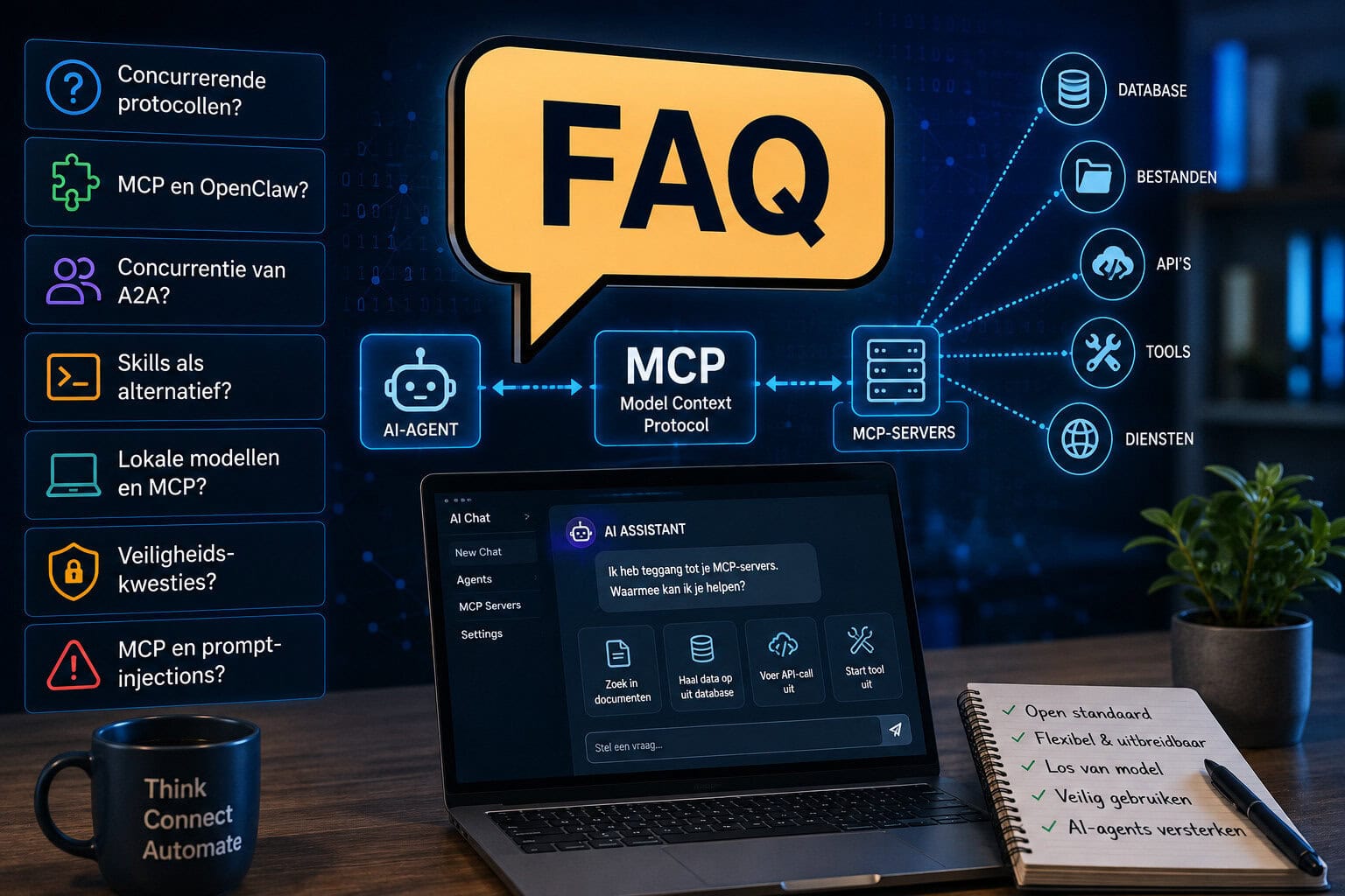 Cover voor FAQ Model Context Protocol: alles wat je moet weten