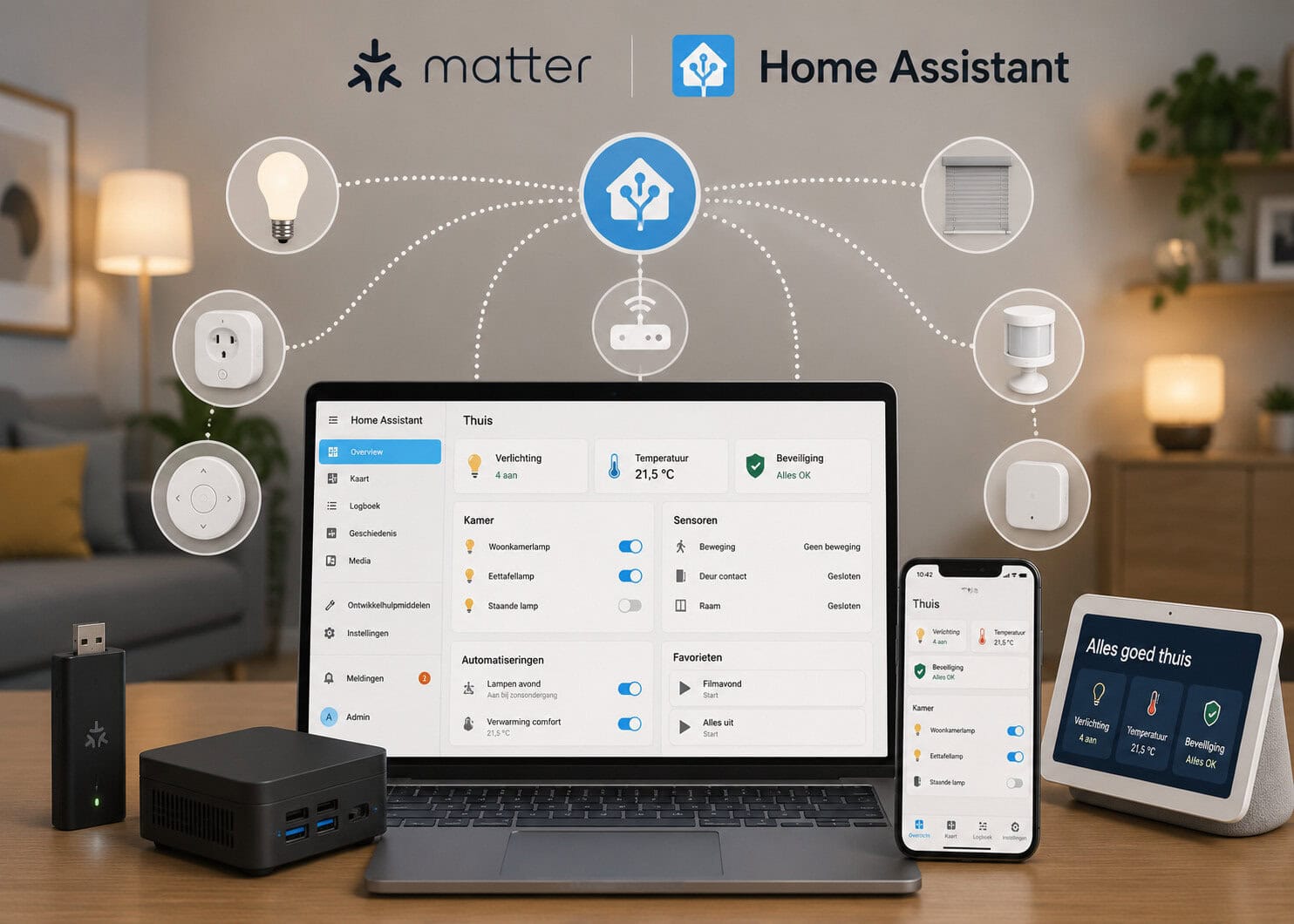 thumbnail voor Matter-apparaten gebruiken met Home Assistant: zo werkt het