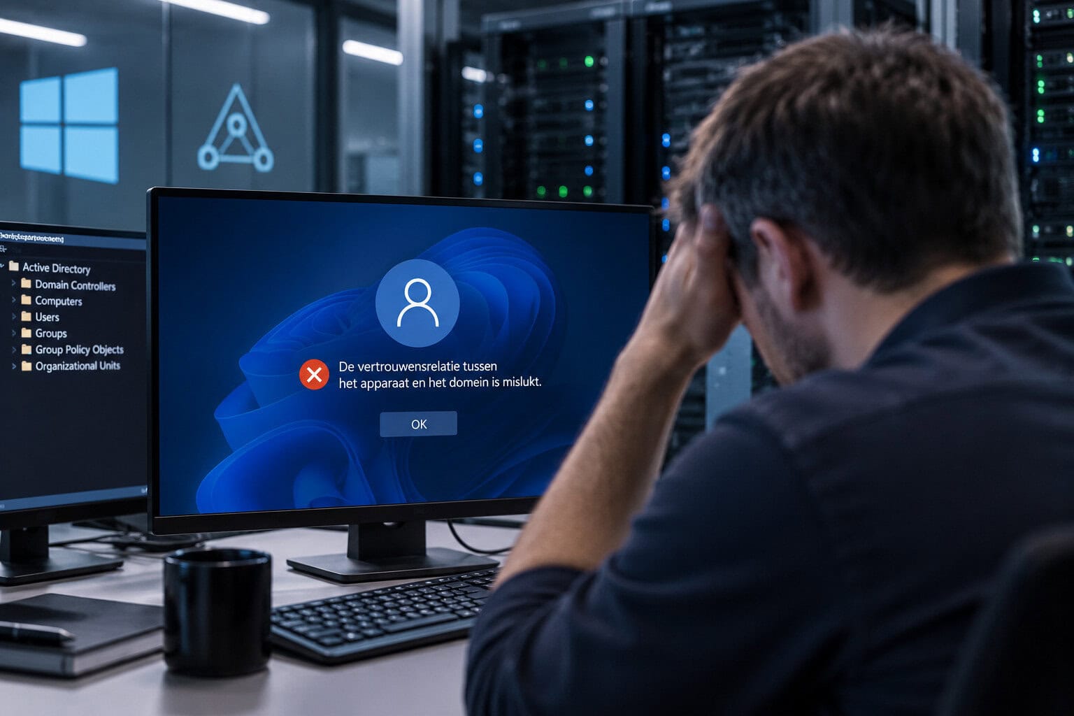 Cover voor Windows-update kan inloggen op Active Directory-domein blokkeren