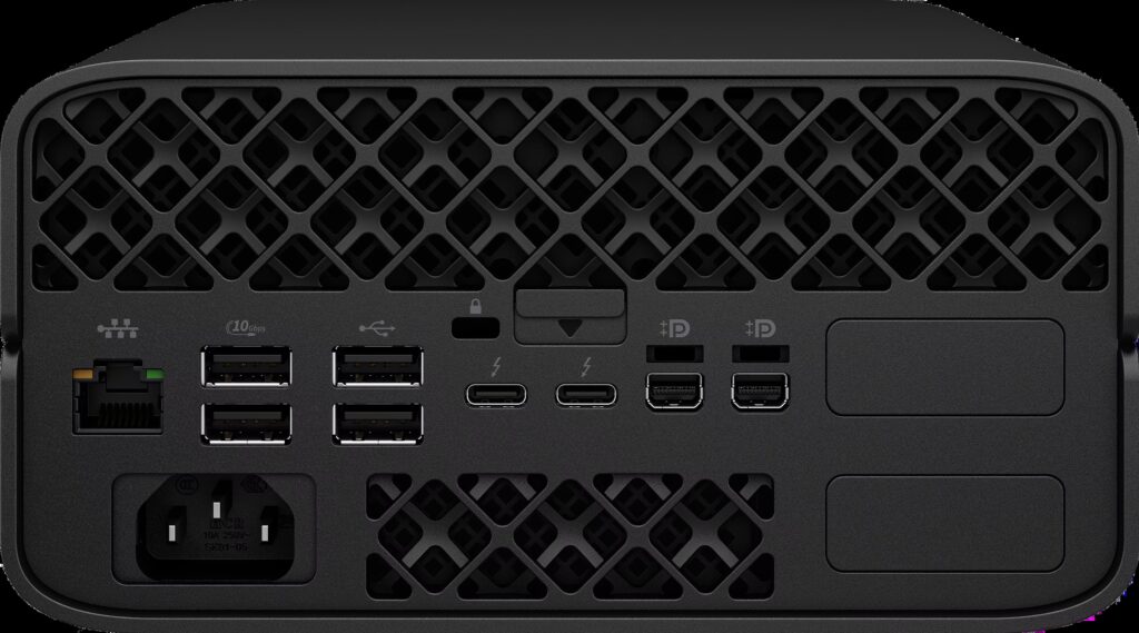 HP Z2 Mini G1a review: aansluitingen