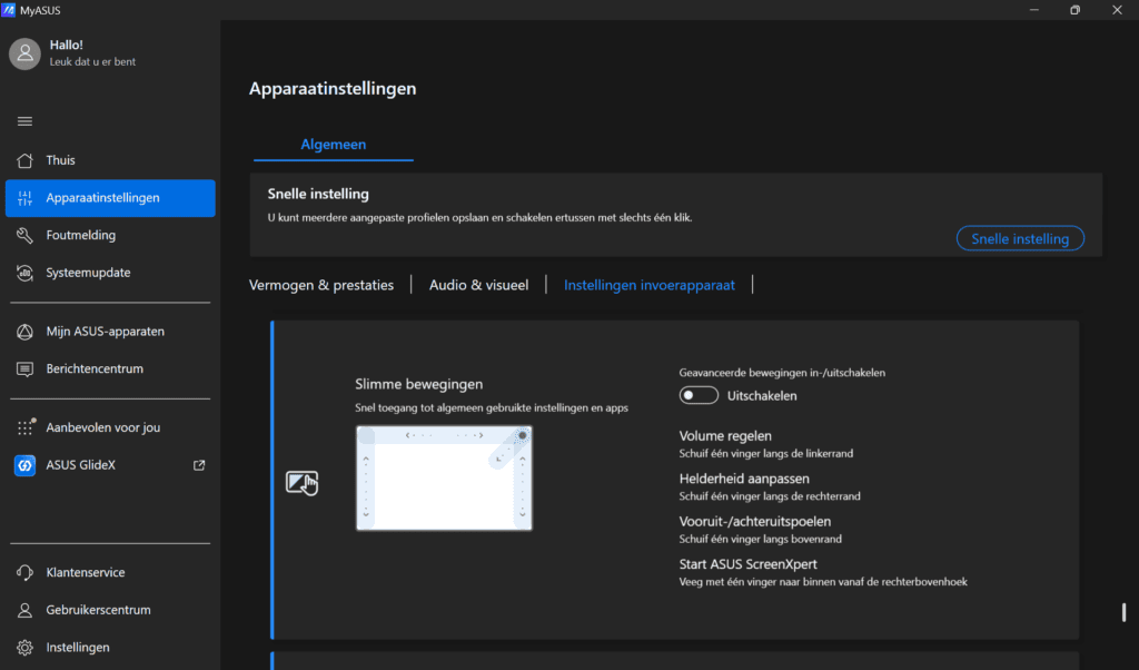 MyAsus Asus hulpprogramma
