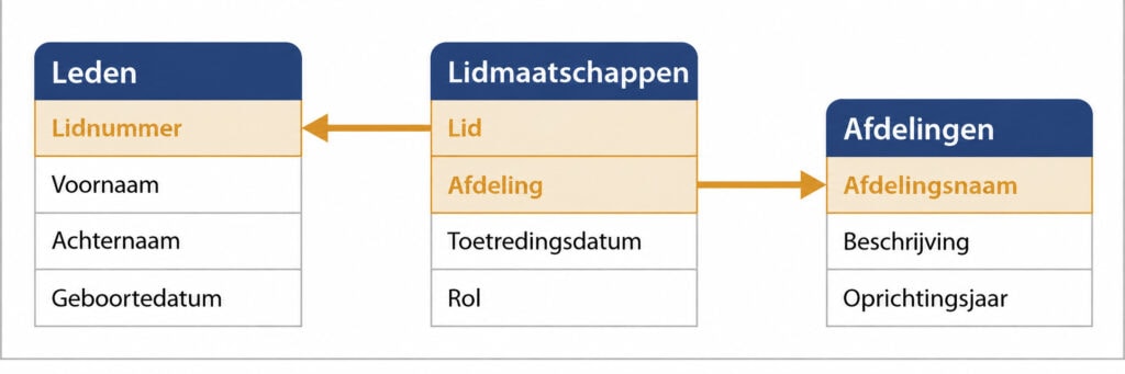 referentiekolommen in Grist relationele database